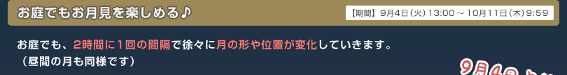 お庭でもお月見を楽しめる♪