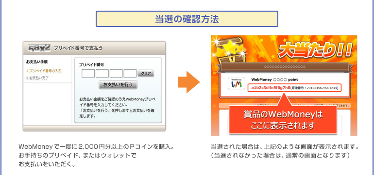 当選の確認方法