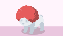 もこもこアフロ